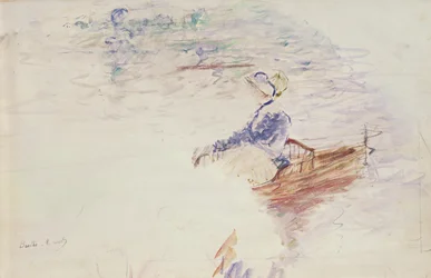Skizze einer jungen Frau in einem Boot, 1886